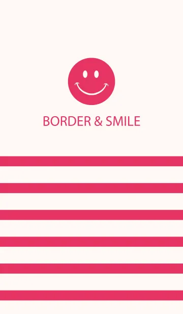 [LINE着せ替え] BORDER ＆ SMILE -STRAWBERRY-の画像1