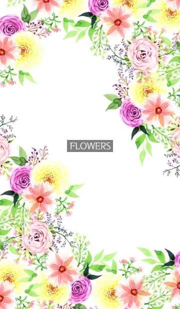 [LINE着せ替え] water color flowers_484の画像1