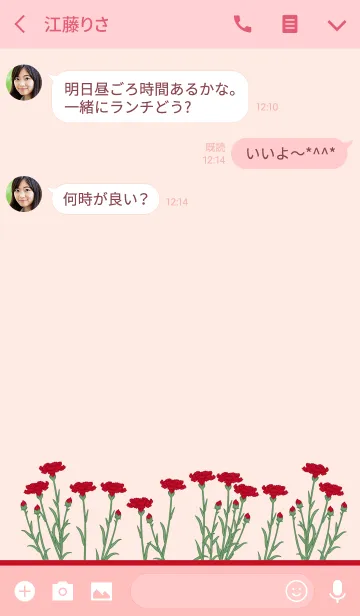 [LINE着せ替え] カーネーションの暖かさの画像3