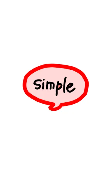 [LINE着せ替え] simple【あか】の画像1