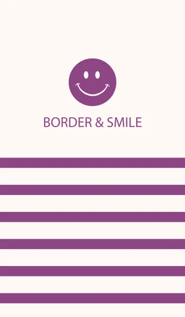 [LINE着せ替え] BORDER ＆ SMILE -PLUM-の画像1