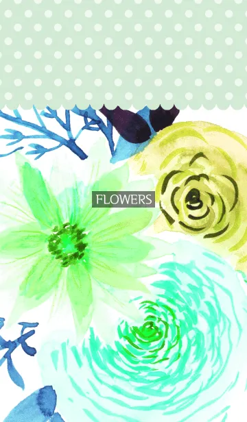 [LINE着せ替え] water color flowers_486の画像1