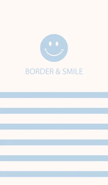 [LINE着せ替え] BORDER ＆ SMILE -PALEBLUE-の画像1