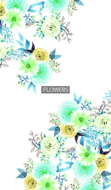 [LINE着せ替え] water color flowers_492の画像1