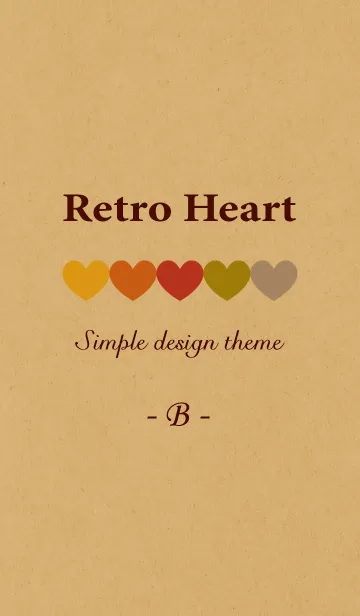 [LINE着せ替え] Kraft Retro Heart『B』の画像1