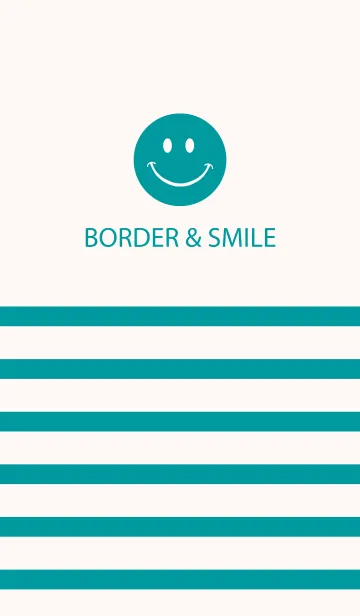 [LINE着せ替え] BORDER ＆ SMILE -TURQUOISE-の画像1