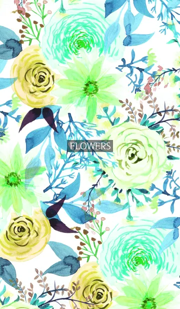 [LINE着せ替え] water color flowers_488の画像1