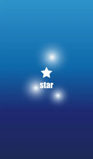 [LINE着せ替え] White simple star starの画像1