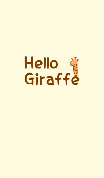 [LINE着せ替え] Hello Giraffe brown 4の画像1