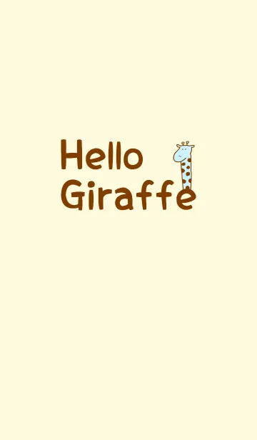 [LINE着せ替え] Hello Giraffe brown 8の画像1