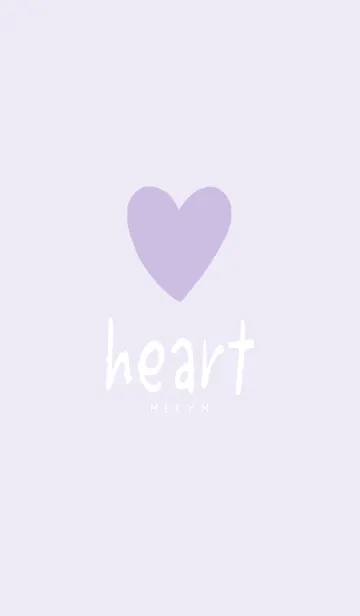 [LINE着せ替え] simple light Purple heartの画像1