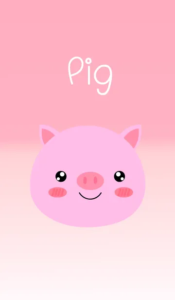 [LINE着せ替え] Simple Lovely Pink Pig Theme Vr.2(jp)の画像1