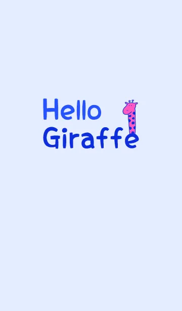 [LINE着せ替え] Hello Giraffe blue 2の画像1