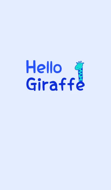 [LINE着せ替え] Hello Giraffe blue 6の画像1