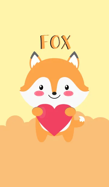 [LINE着せ替え] I Love Cute Fox Theme(jp)の画像1