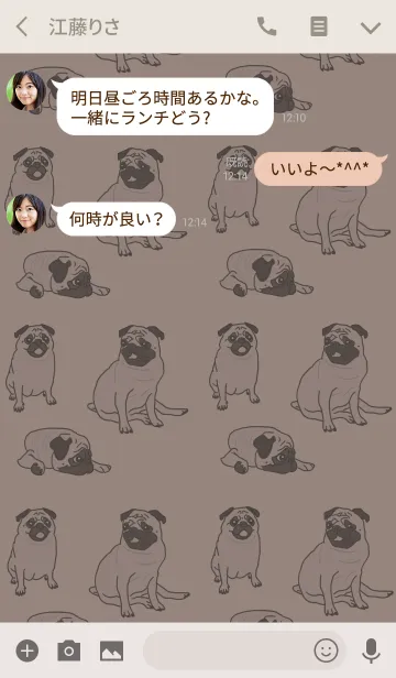 [LINE着せ替え] 大好きパグ！！の画像3