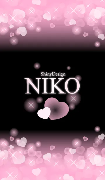 [LINE着せ替え] Niko-Name- Pink Heartの画像1