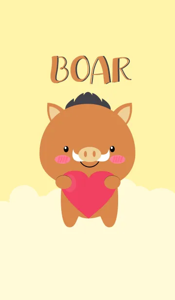 [LINE着せ替え] I Love Cute Boar Theme(jp)の画像1