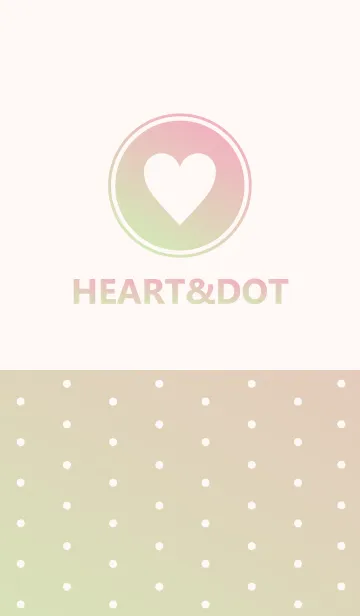 [LINE着せ替え] HEART＆DOT -PINK+GREEN-の画像1