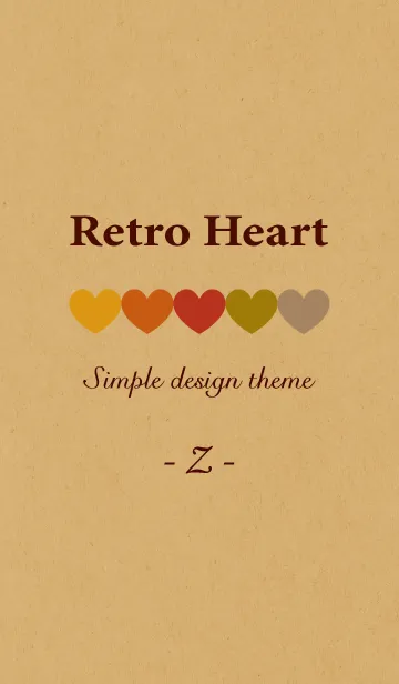 [LINE着せ替え] Kraft Retro Heart『Z』の画像1