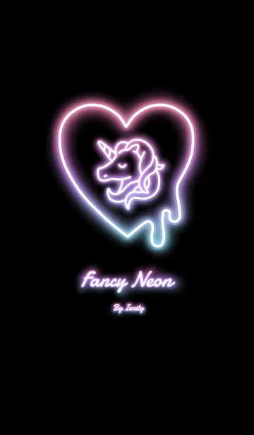 [LINE着せ替え] Fancy Neon - Black ...の画像1